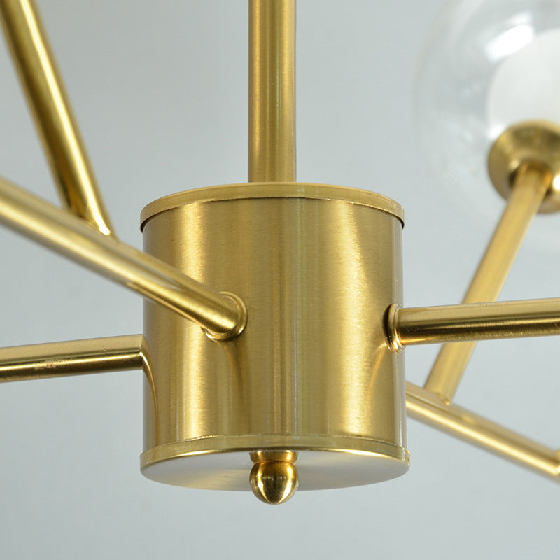Globe Chandelier Light Fixture Modern Glass Pendant Lighting for Restaurant