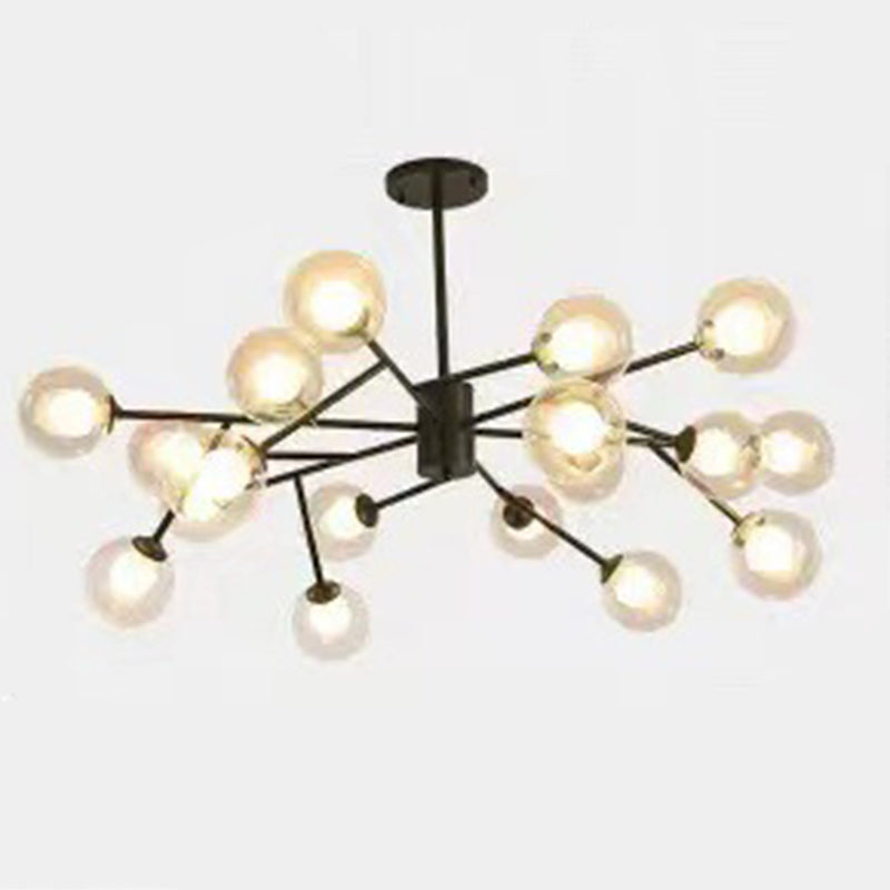Globe Chandelier Light Fixture Modern Glass Pendant Lighting for Restaurant
