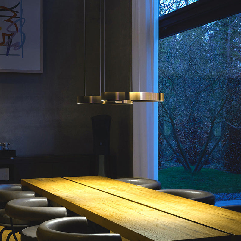 Contemporary LED Suspension Light Acrylic Shade Hanging Lights for Living Room