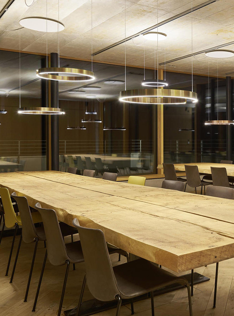 Contemporary LED Suspension Light Acrylic Shade Hanging Lights for Living Room