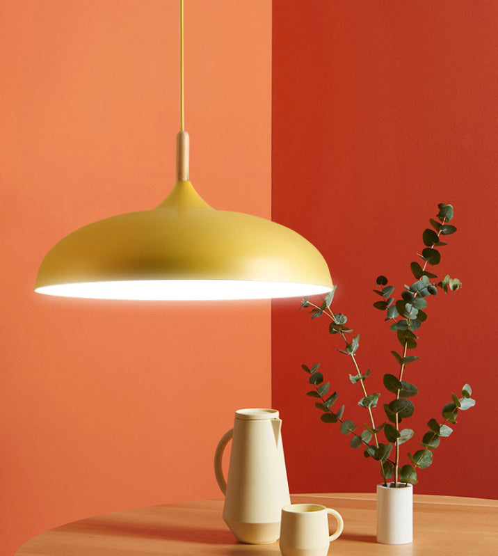 Bowl Shape Contemporary Macron One Head Metal Hanging Lamp Kit for Bedroom Dinning Room