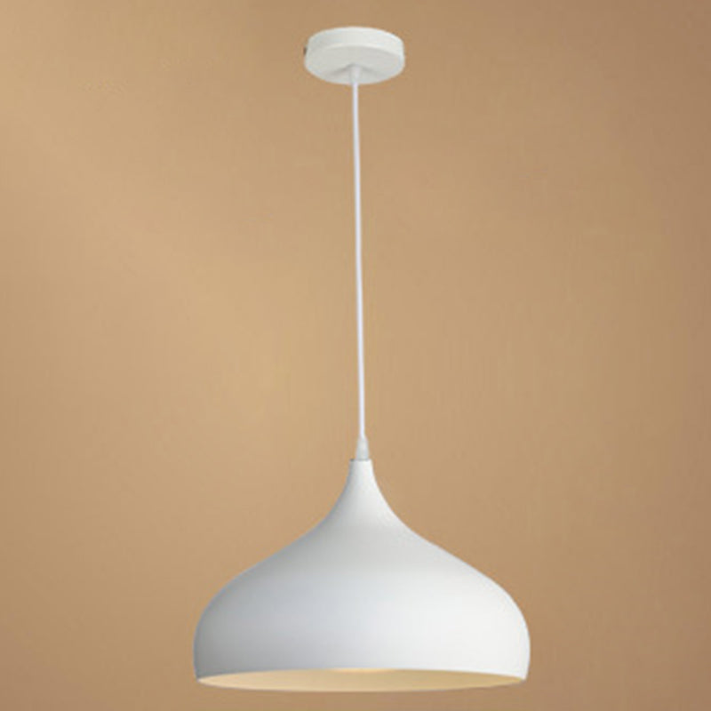 Contemporary Single Head Colorful Macron Metal Pendant Light for Study Room