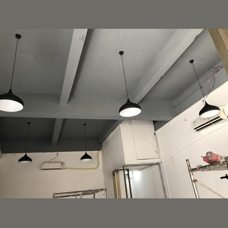 Contemporary Single Head Colorful Macron Metal Pendant Light for Study Room