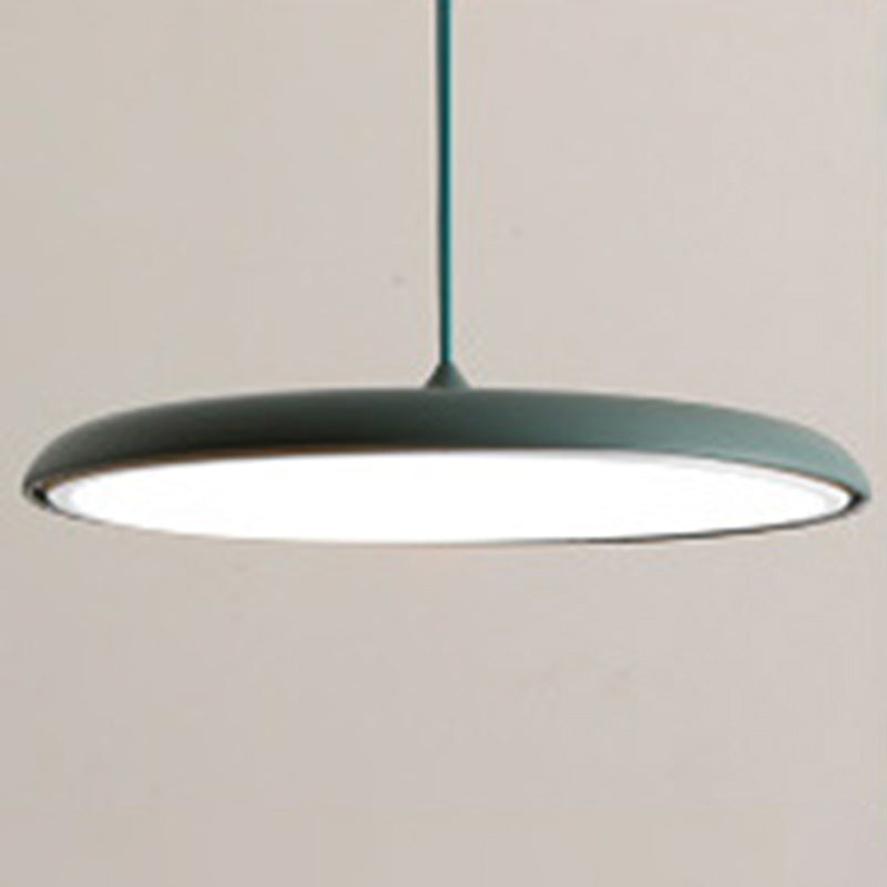 24W Disc Shape Hanging Lights Macaroon Nordic Style Metal 1 Light Pendant Light Fixture