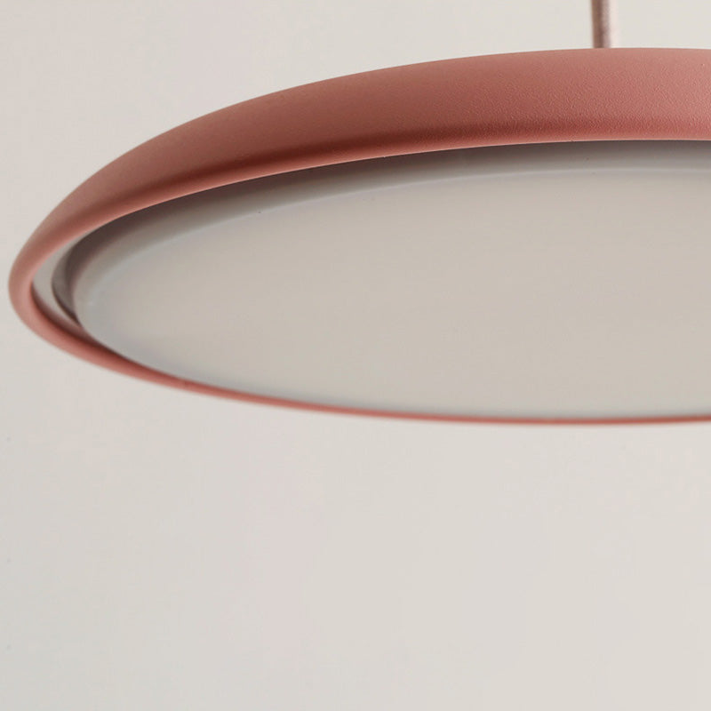 Disque 24W Disc Lights Hanging Macaroon Nordic Style Metal 1 Light Pendant Lightture