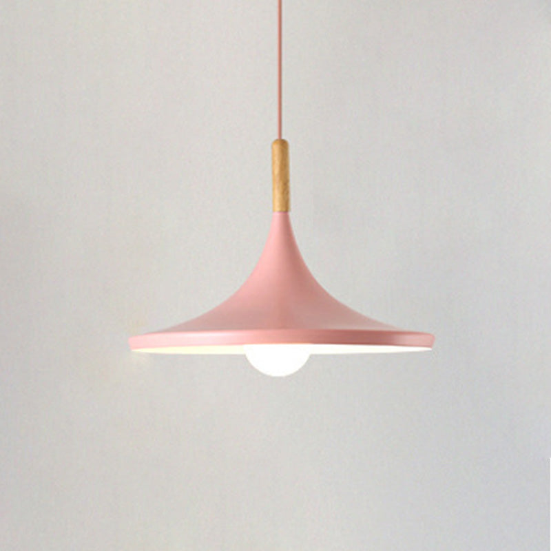 Luce a sospensione a colori macaron in stile nordico 1 luce in metallo appeso per cucina