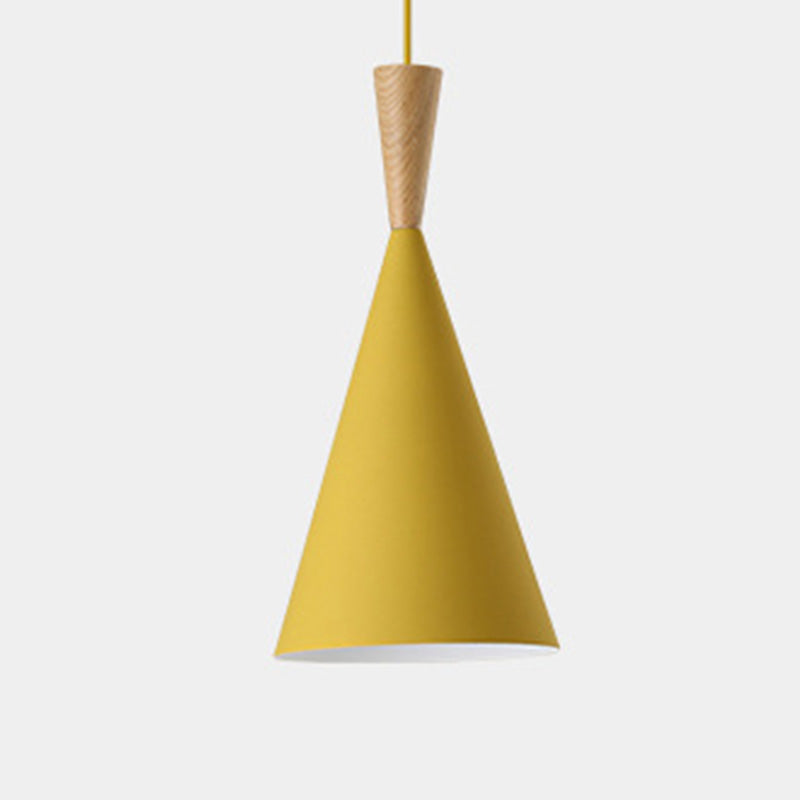 Nordic Style Macaron Color Pendant Light 1 Light Metal Hanging Light for Kitchen