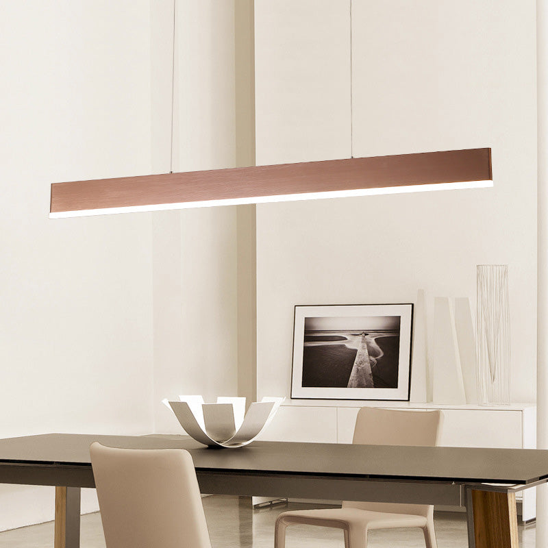 Contemporary Simple Style Rectangle LED Island Light Pendant Lights for Office