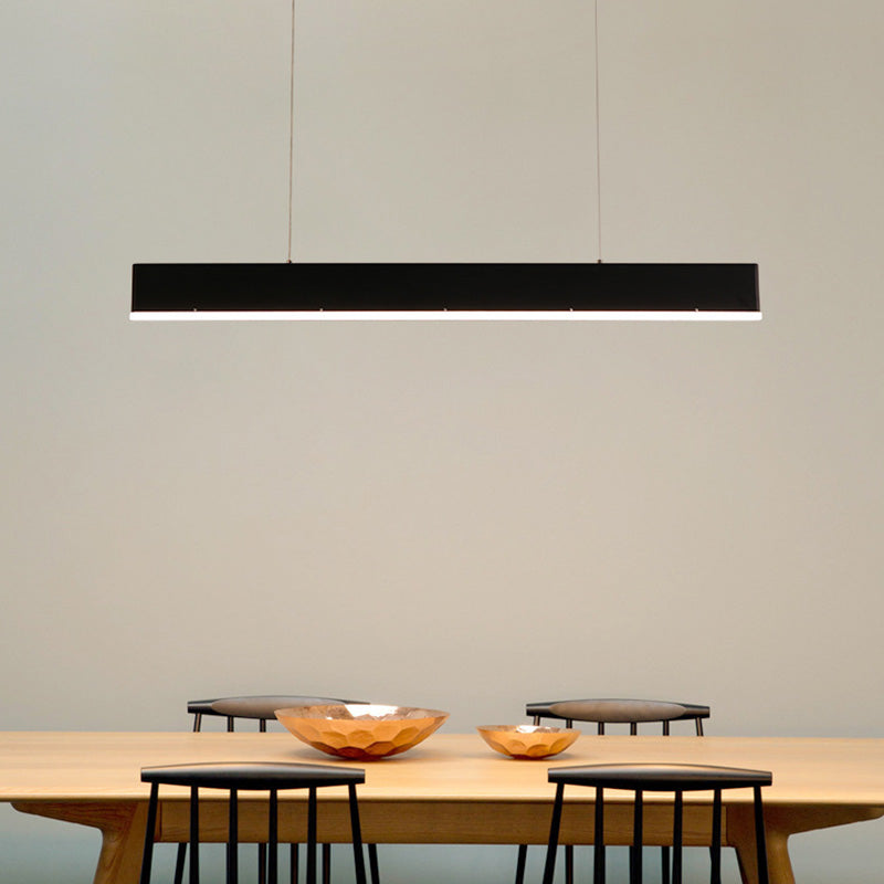 Contemporary Simple Style Rectangle LED Island Light Pendant Lights for Office