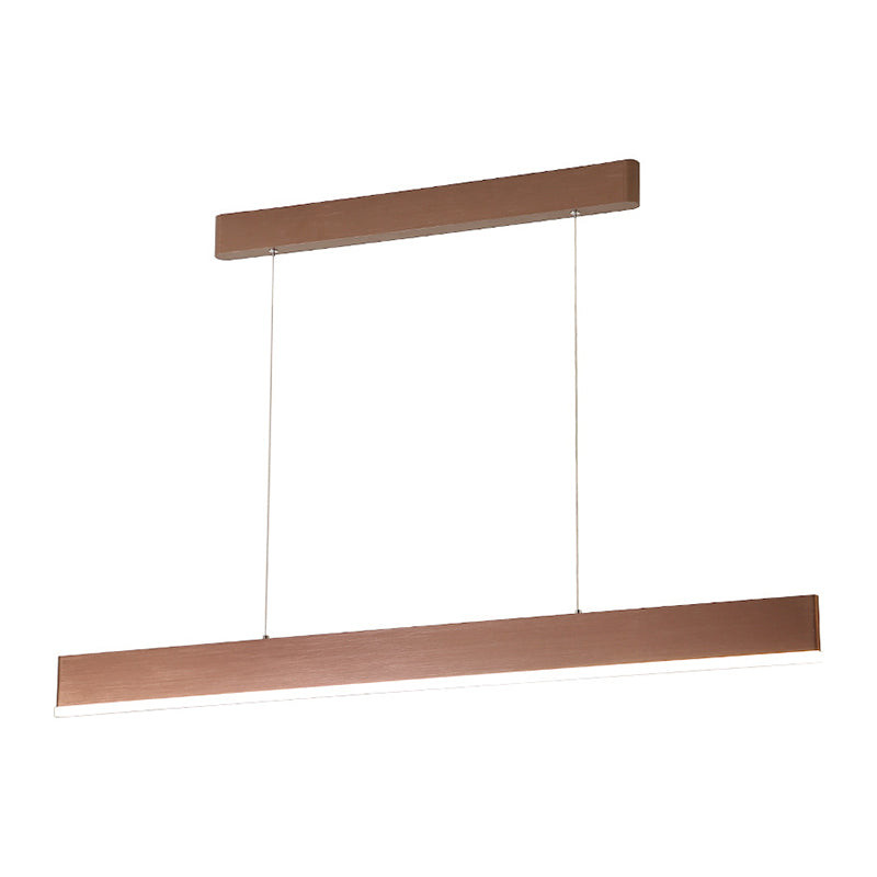 Rectangle de style simple contemporain LED Island Light Pendant Lights for Office