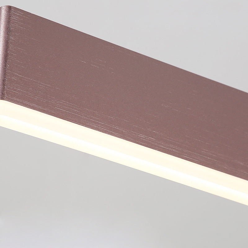 Contemporary Simple Style Rectangle LED Island Light Pendant Lights for Office