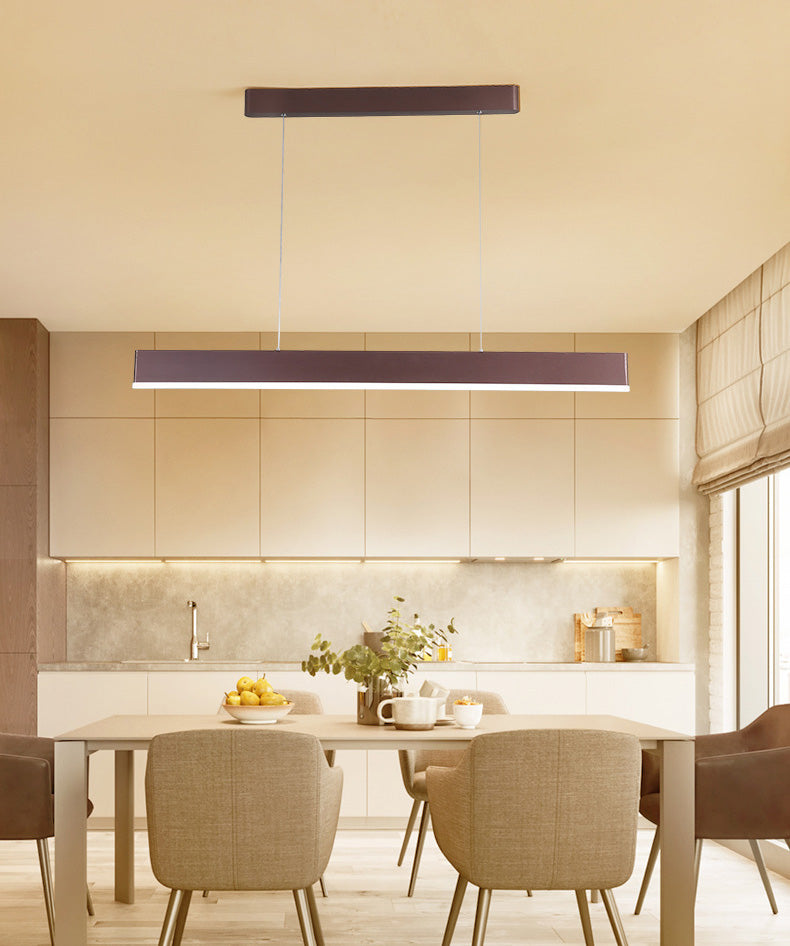 Contemporary Simple Style Rectangle LED Island Light Pendant Lights for Office