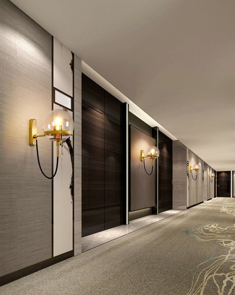 Illuminazione da parete a parete a forma di vetro Apparecchiatura da parete in stile contemporaneo