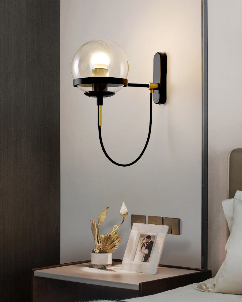 Illuminazione da parete a parete a forma di vetro Apparecchiatura da parete in stile contemporaneo