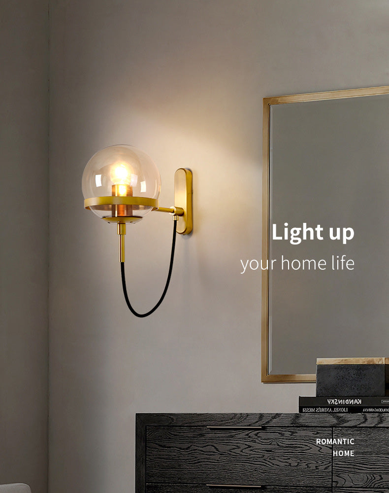 Illuminazione da parete a parete a forma di vetro Apparecchiatura da parete in stile contemporaneo