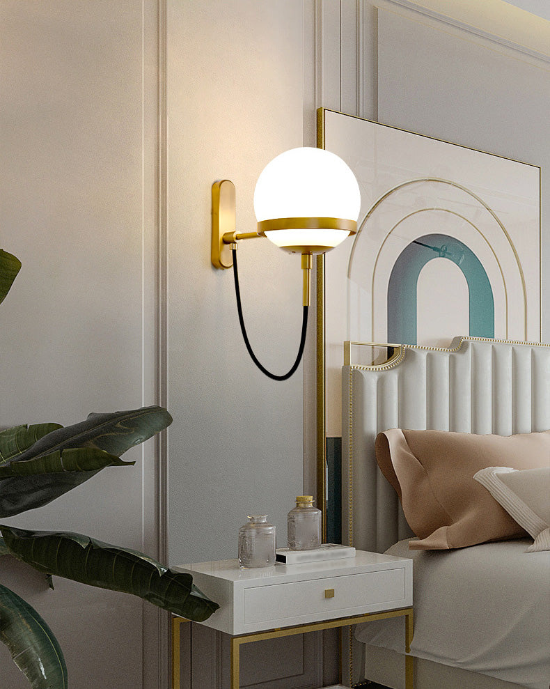 Illuminazione da parete a parete a forma di vetro Apparecchiatura da parete in stile contemporaneo