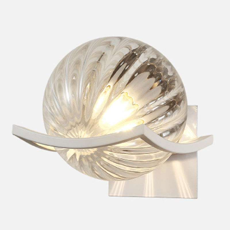 Spherical Bedroom Wall Light Sconce Glass  Contemporary Style Sconce Light Fixture