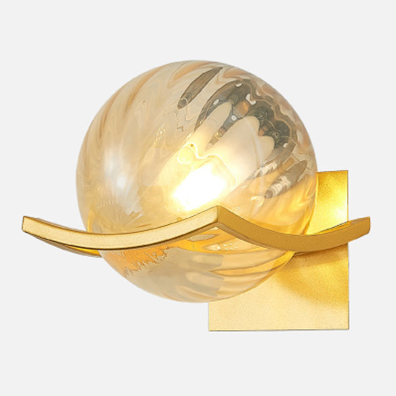 Spherical Bedroom Wall Light Sconce Glass  Contemporary Style Sconce Light Fixture