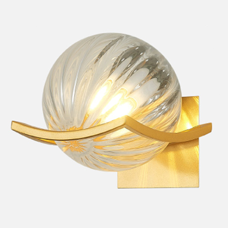Spherical Bedroom Wall Light Sconce Glass  Contemporary Style Sconce Light Fixture
