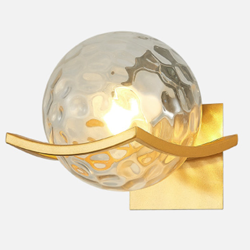 Spherical Bedroom Wall Light Sconce Glass  Contemporary Style Sconce Light Fixture