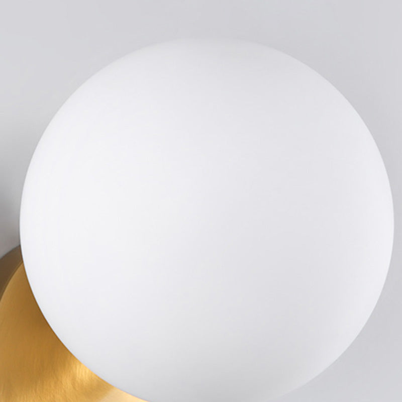 Globe Glass Wall Mounted Lighting Minimalist Style Wall Sconce Lighting for Bedroom