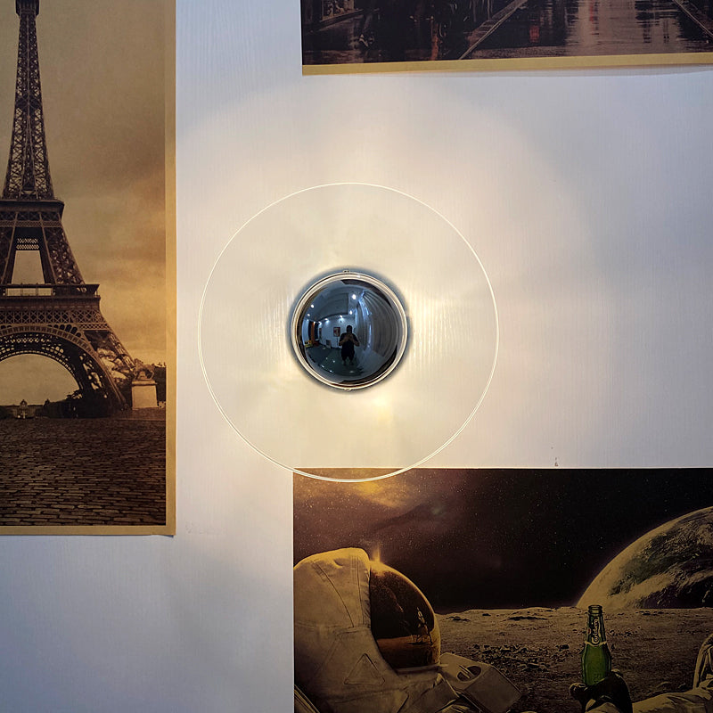 Circle Sconce Light Freeture in stile Contemporary Glass Clear Wall Lighting Freet