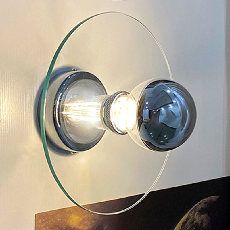 Circle Sconce Light Freeture in stile Contemporary Glass Clear Wall Lighting Freet