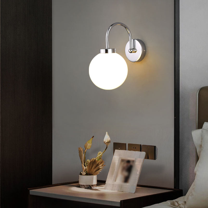 Global Sconce Light Fixture Contemporary Style Glass Bedroom Wall Sconce Lighting