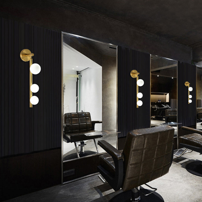 Bolas de lámpara de vidrio de vidrio accesorio de iluminación de pared de estilo minimalista para dormitorio