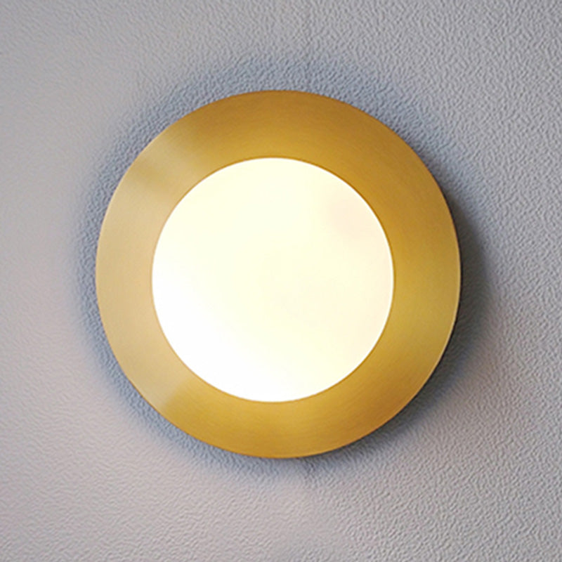 Spherical Living Room Wall Light Fixture Glass Nordic Style Wall Sconce Light in White