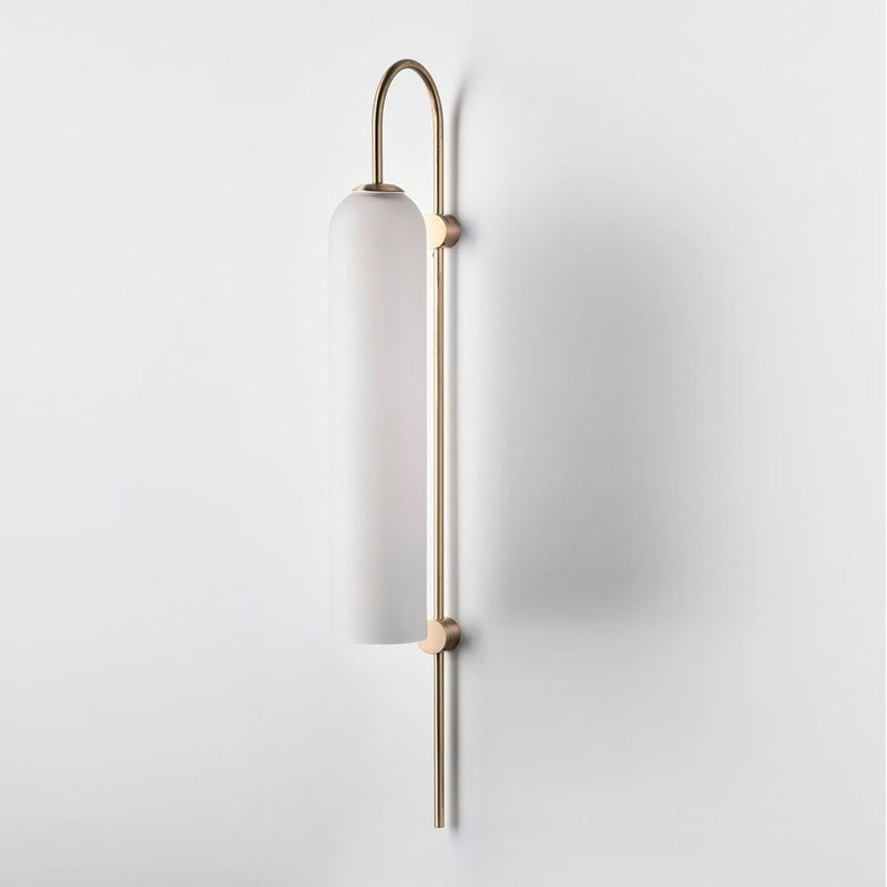 Gooseneck Sconce Light Fixture Minimalist-Style Glass Wall Mounted Light Fixture