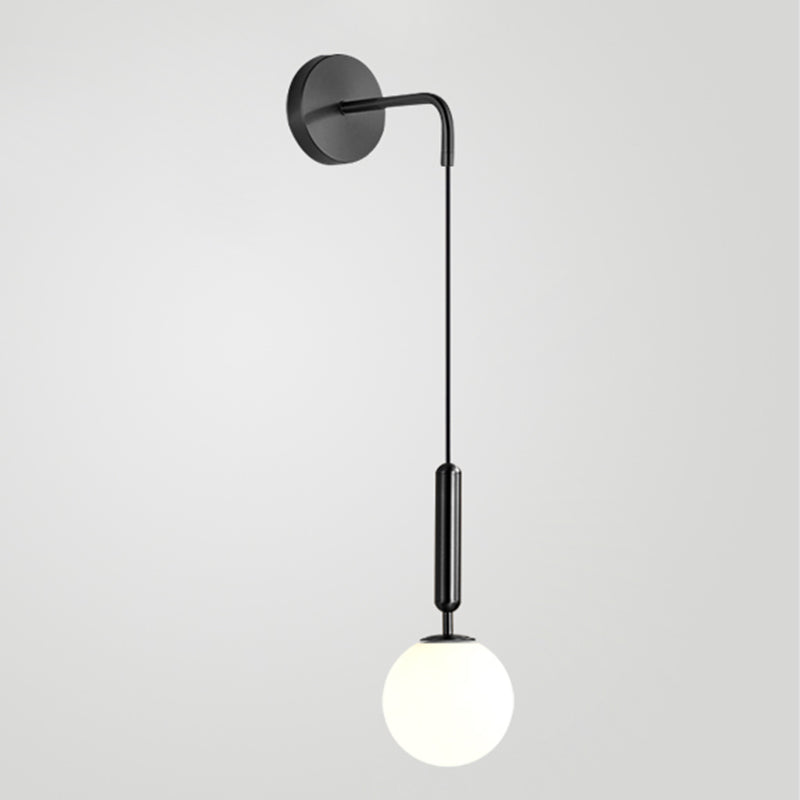 Glass Orb Wall Mounted Light Fixture Simplicity Style Wall Light Sconce for Bedroom
