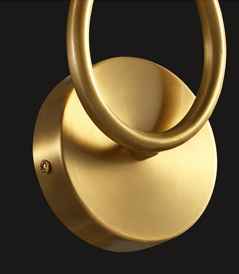 Brass Ball Shaped Wall Lighting Modern 1 Bulb Crystal Wall Mount Lamp for Bedroom