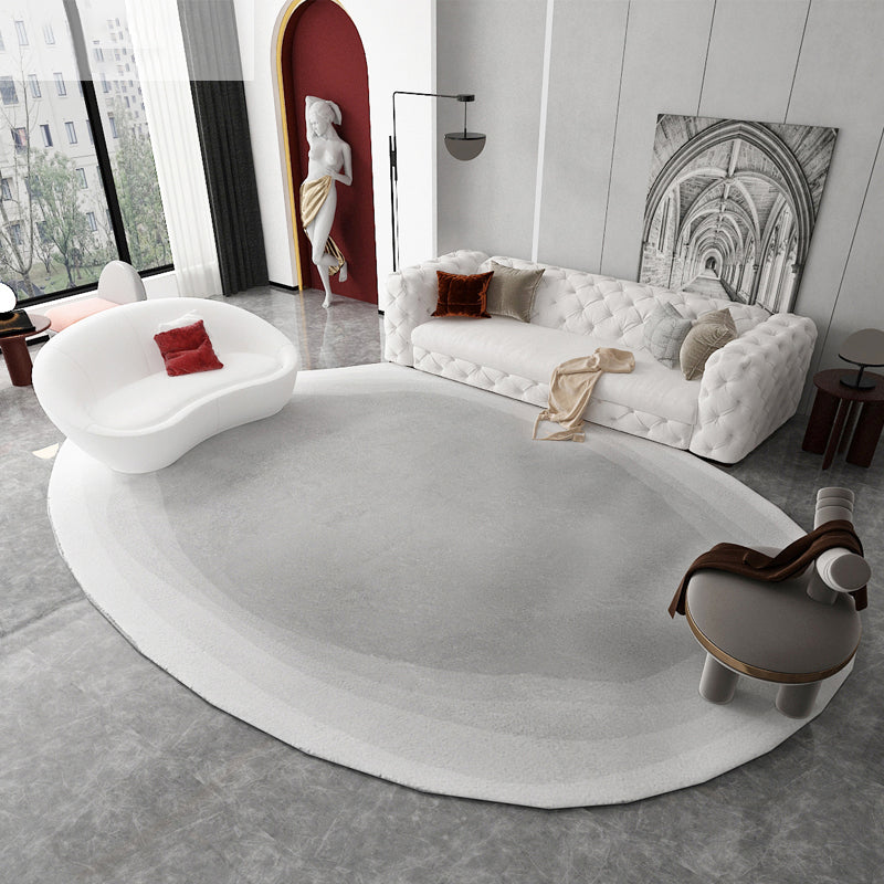 Simple Indoor Room Indoor Carpet Gray Pure Color Carpet Polyester Washable Rug