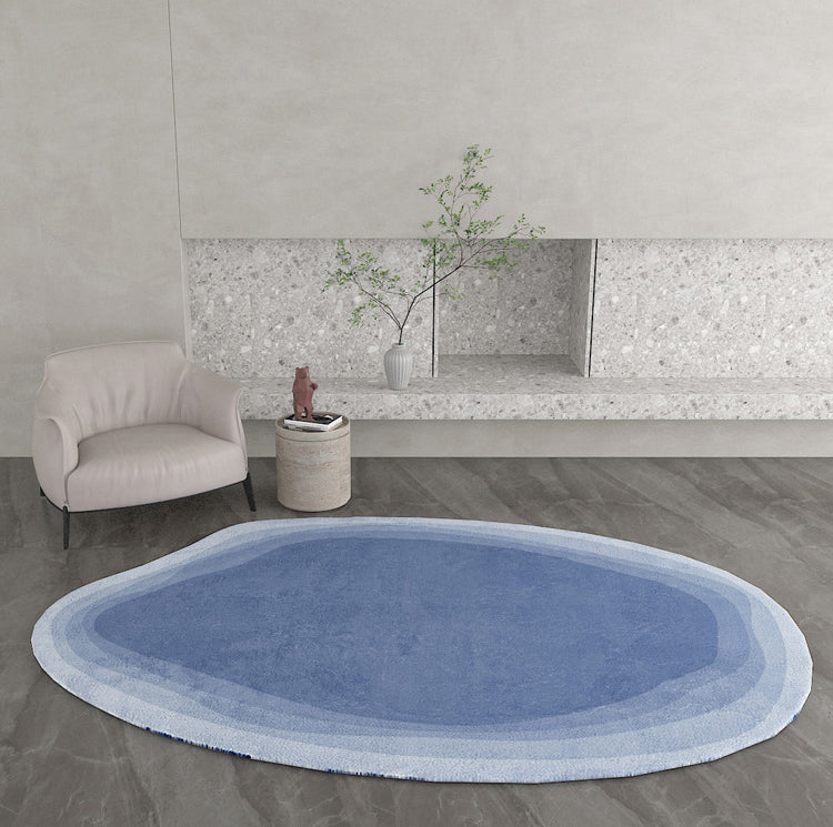 Simple Indoor Room Indoor Carpet Gray Pure Color Carpet Polyester Washable Rug