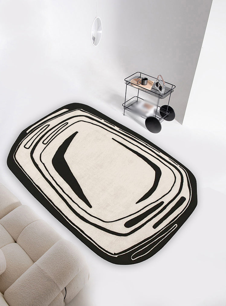 Simple Indoor Room Indoor Carpet Gray Pure Color Carpet Polyester Washable Rug