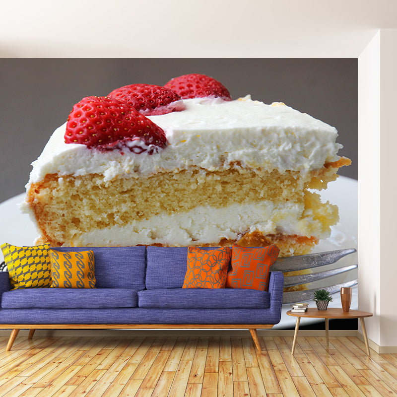 Different Desserts Cake Mural Wallpaper for Dessert Shop, Made to Measure