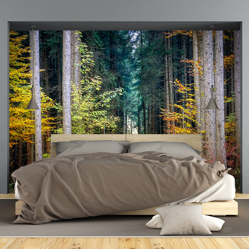 Forest Pattern Wallpaper Murals Moisture Resistant Modern Living Room Wall Covering