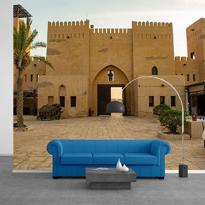 Dry City Landscape Mural Water Resistant Decorative Wall Decor for Bedroom