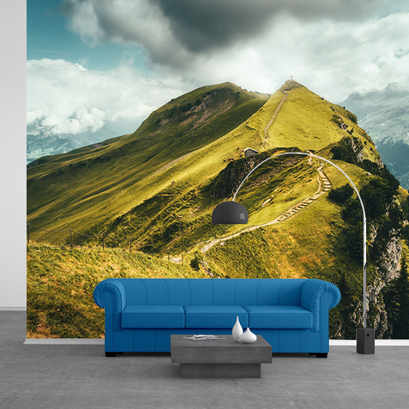 Modern Mountain Landscape Moisture Resistant Wall Covering for Sitting Room
