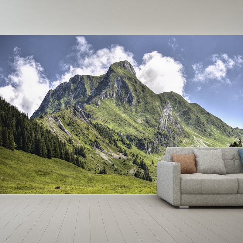 Modern Mountain Landscape Moisture Resistant Wall Covering for Sitting Room