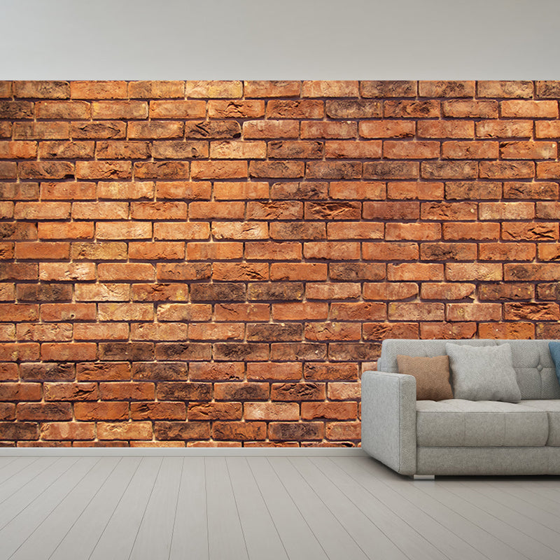 Countryside Style Brick Wall Mural Stain Resistant Living Room Wall Decor
