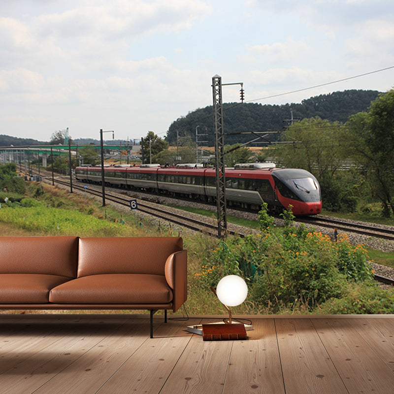 Contemporary Transportation Wallpaper Murals Water Resistant, Personalised Size