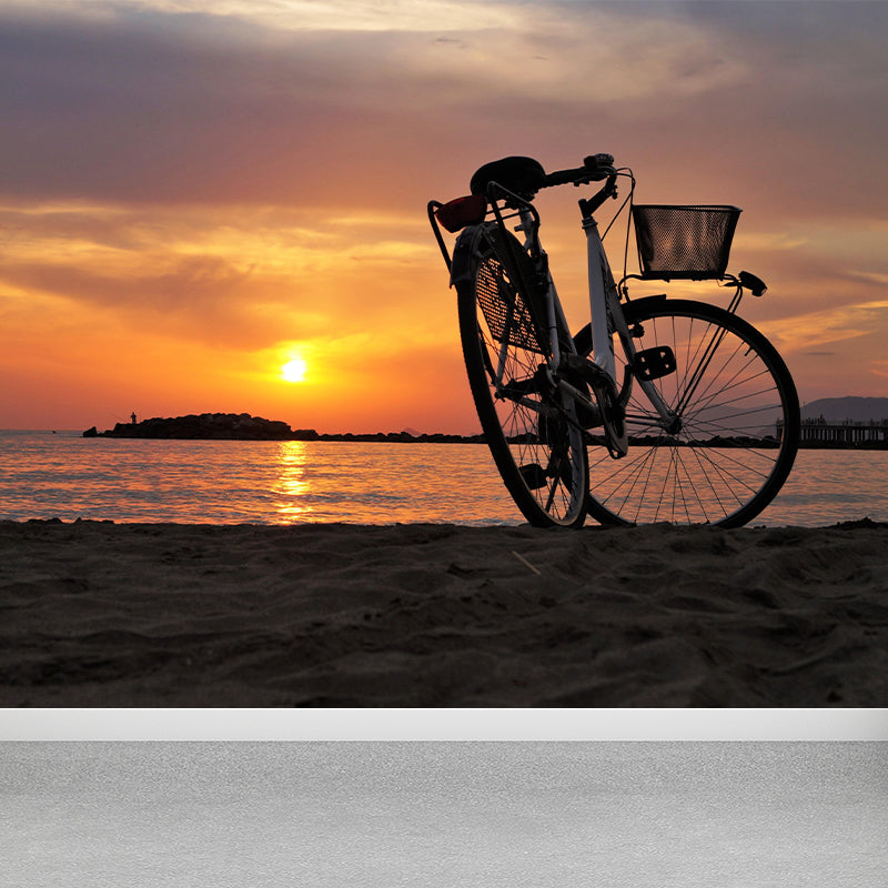 Customized Bike Mural Home Decor Environment Friendly Wallpaper  for Home Decor