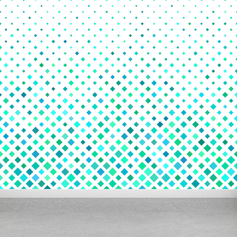 Contemporary Geometric Mural Wallpaper Square Illustration Wall Covering