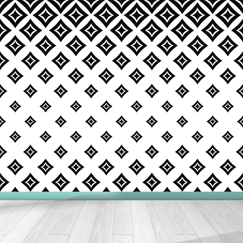 Modern Geometric Mural Wallpaper Square Illustration Multiple Sizes Available