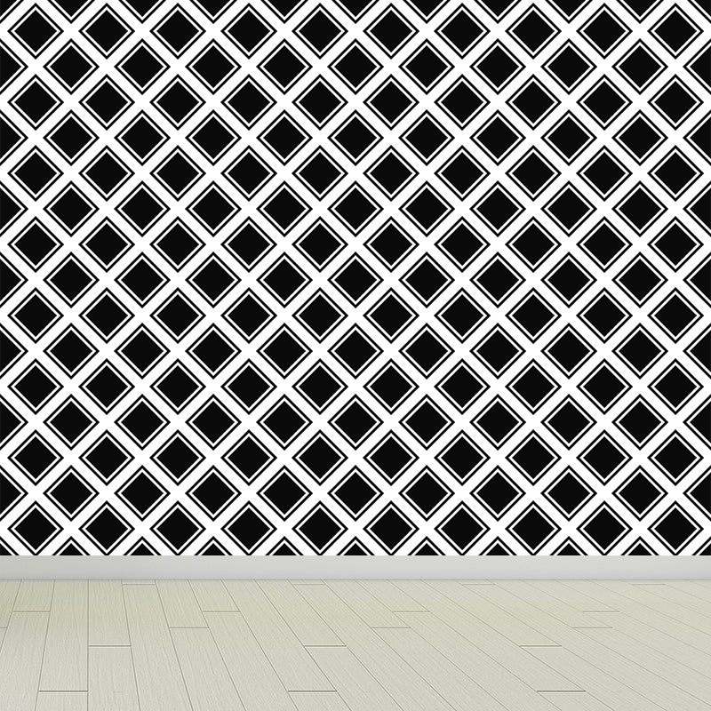 Contemporary Square Geometric Mural Wallpaper Illustration Multiple Sizes Available