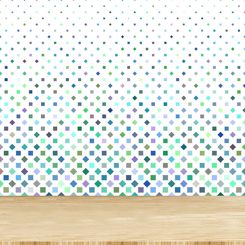 Contemporary Geometric Mural Wallpaper Square Illustration Multiple Sizes Available