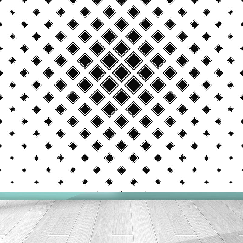 Contemporary Geometric Mural Wallpaper Square Illustration Multiple Sizes Available