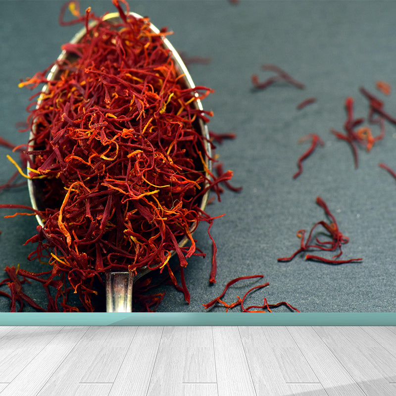 Wild Saffron Wall Mural Mildew Resistant Backsplash Wall Covering Kitchen Murals